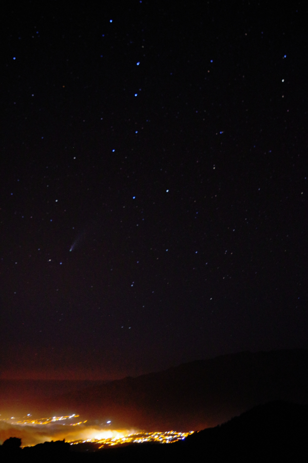 Comet Neowise from jsut below Llano del Jable, El Paso