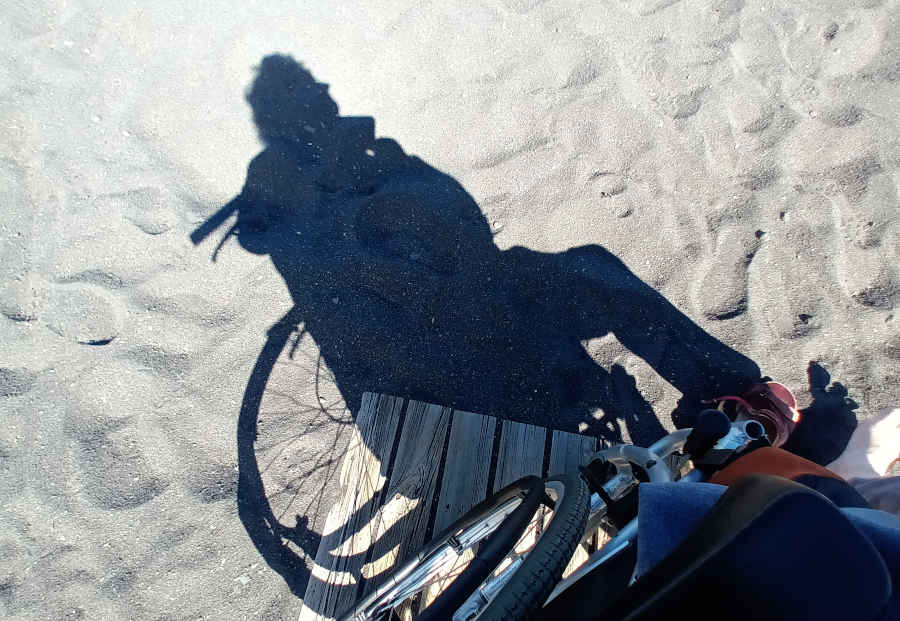 The shadow of me in my wheelchair